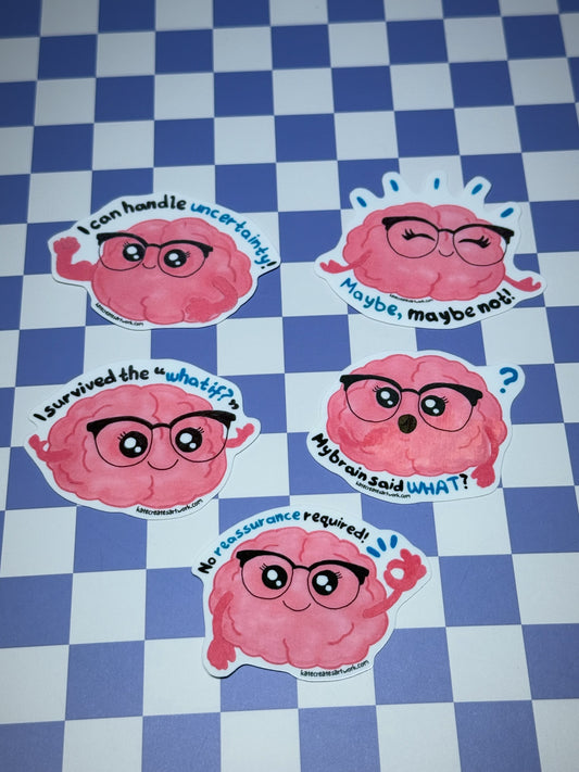 OCD Awareness Stickers - Jane the Brain!